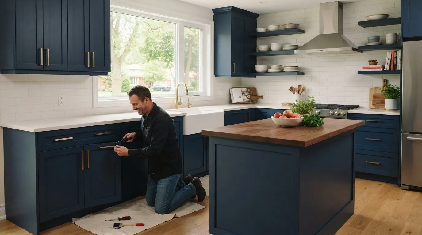 Kitchen Cabinet Respray — Factory Finish for a King Home