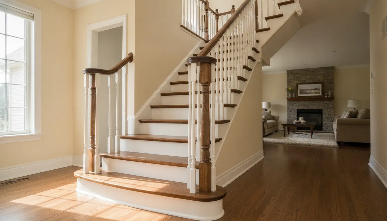 Staircase and Railing Refinish for a Milton Home