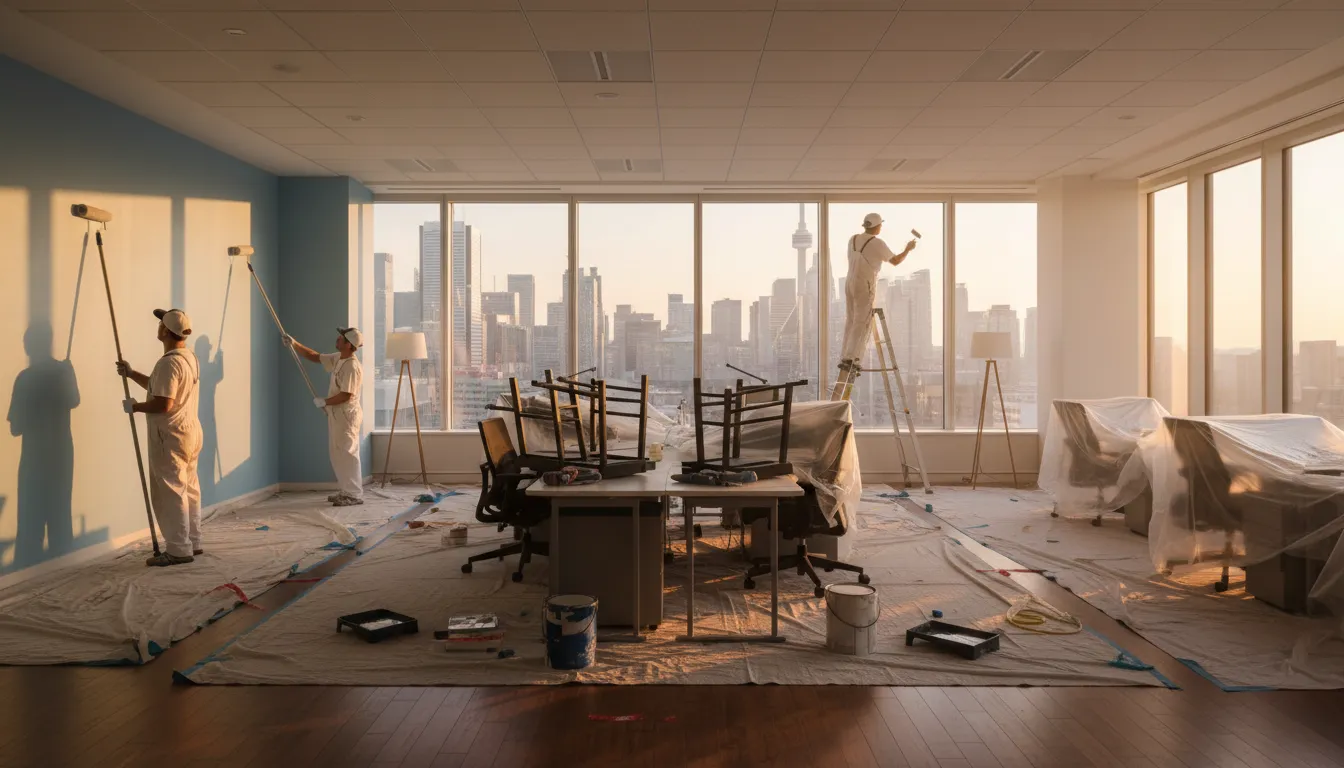 After‑Hours Office Repaint in Downtown Toronto